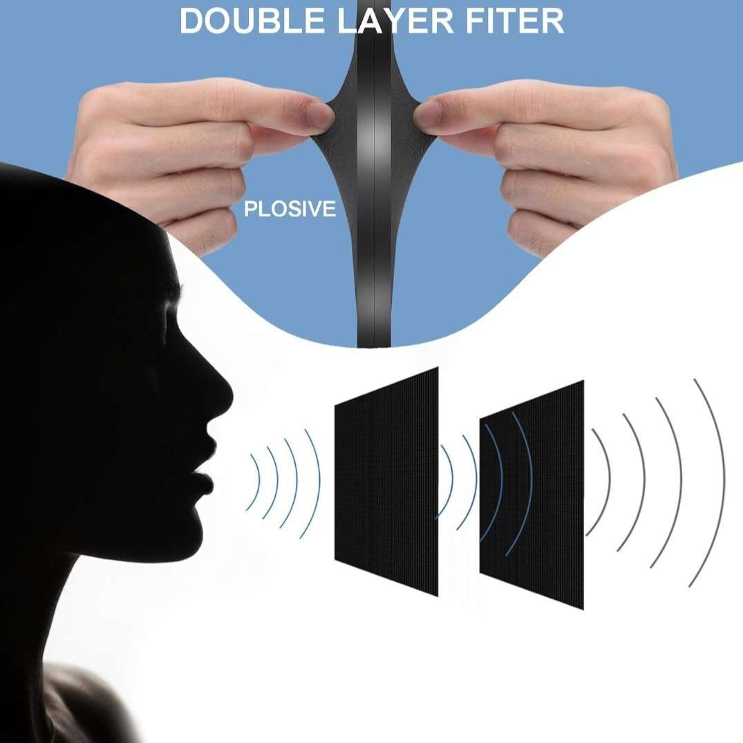 Universal Microphone Pop Filter Shield – Compatible with All Studio Mics - Image 5