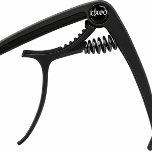 Premium Black Aluminum Alloy Guitar Capo for Acoustic & Electric Guitar | Quick Change Trigger Capo | Strong Spring | Lightweight