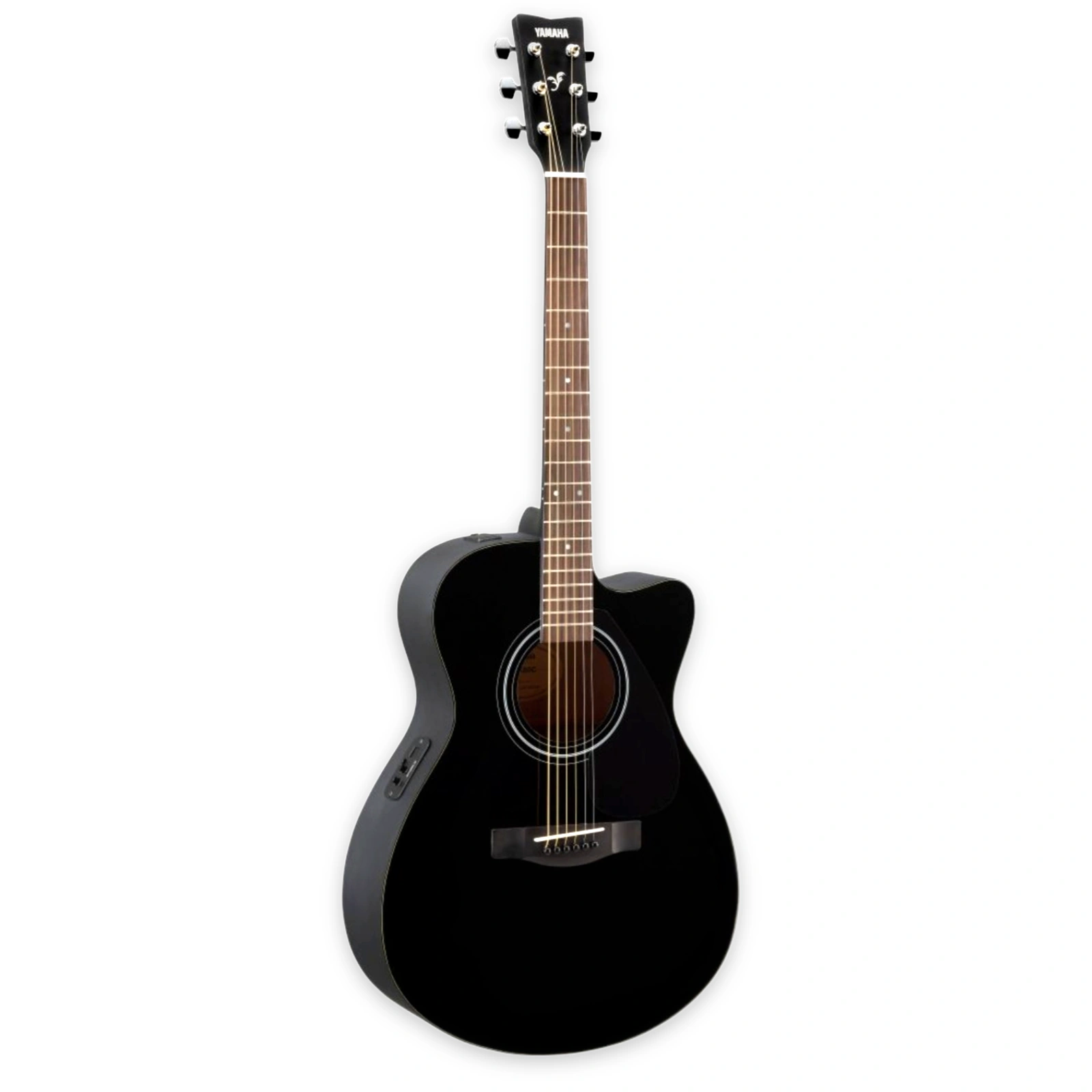 Yamaha FSX80C Black Electro-Acoustic Guitar with A.R.T. Pickup, Built-In Tuner & Cutaway Body